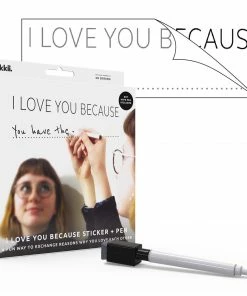 Lucinda's 'I Love You Because' Mirror Sticker + Pen New 8 Lucinda's 'I Love You Because' Mirror Sticker + Pen New