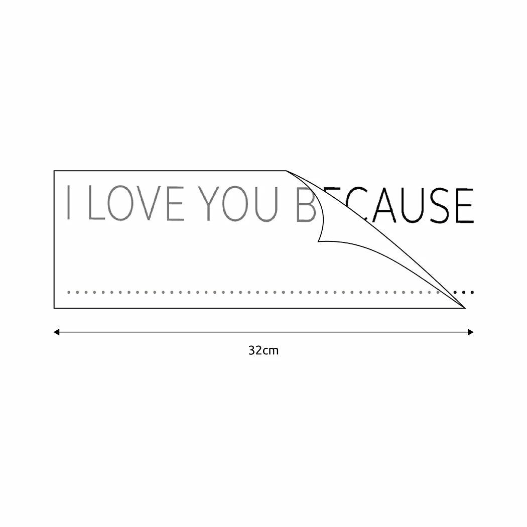 Lucinda's 'I Love You Because' Mirror Sticker + Pen New 6 Lucinda's 'I Love You Because' Mirror Sticker + Pen New