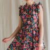 Lucinda's Bright Floral Tie Waist Dress