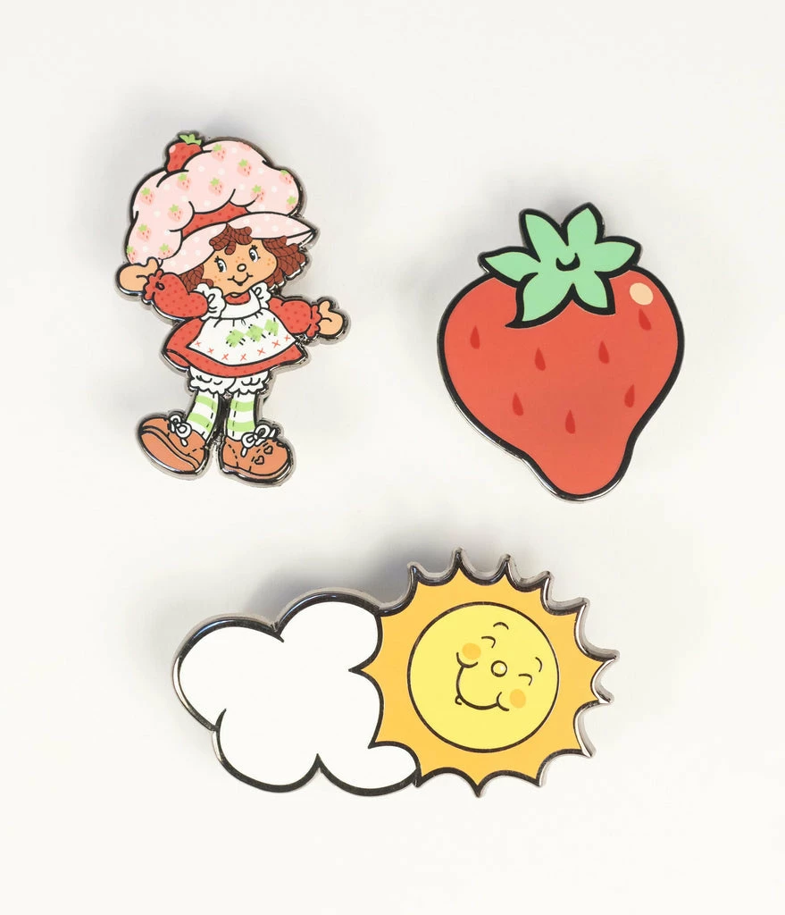 Lucinda's Strawberry Shortcake Pin Set New 4 Lucinda's Strawberry Shortcake Pin Set New