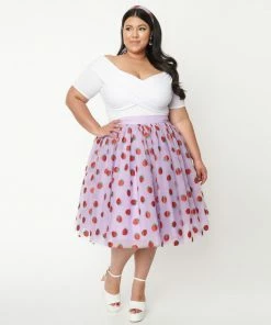 Lucinda's New Lavender Glitter Strawberry Skirt