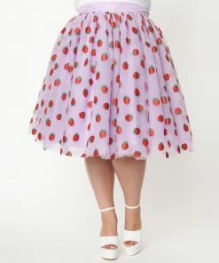 Lucinda's New Lavender Glitter Strawberry Skirt