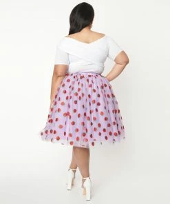 Lucinda's New Lavender Glitter Strawberry Skirt