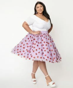 Lucinda's New Lavender Glitter Strawberry Skirt