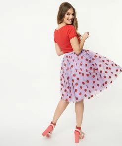 Lucinda's New Lavender Glitter Strawberry Skirt