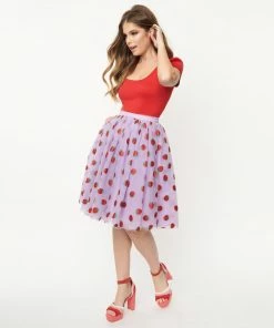 Lucinda's New Lavender Glitter Strawberry Skirt