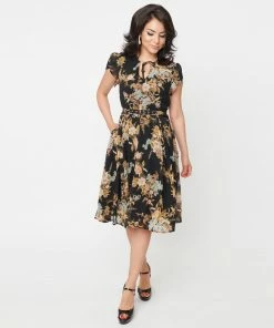 Lucinda's Floral Bouquet Dahlia Dress