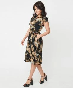 Lucinda's Floral Bouquet Dahlia Dress