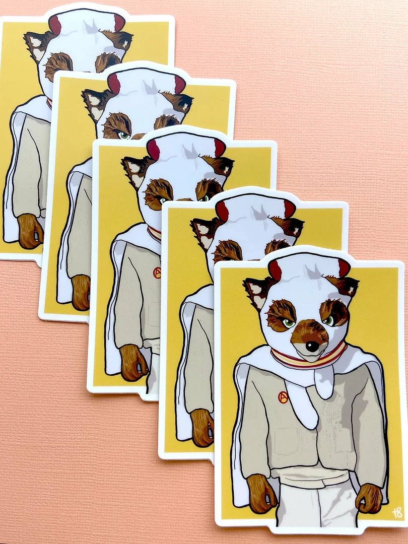 Lucinda's New Fantastic Mr. Fox Ash Sticker 5 Lucinda's New Fantastic Mr. Fox Ash Sticker