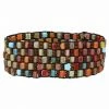 Lucinda's Autumn Mosaic Multi Bead Stretch Bracelet