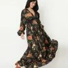 Lucinda's Black Floral Buttercup Maxi Dress New 1 Lucinda's Black Floral Buttercup Maxi Dress New