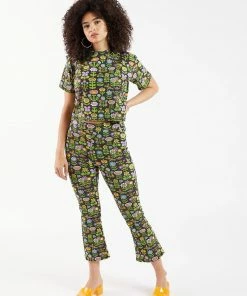 Lucinda's New Awesome Blossoms Cropped Kick Flares By Nooworks