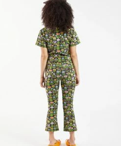 Lucinda's New Awesome Blossoms Cropped Kick Flares By Nooworks