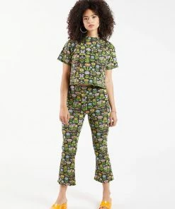 Lucinda's New Awesome Blossoms Cropped Kick Flares By Nooworks