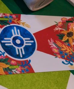 Lucinda's Floral Wichita Flag Vanity Plate