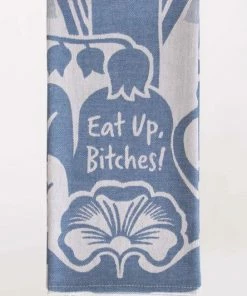 Lucinda's Wichita Gifts Eat Up, Bitches! Woven Dish Towel