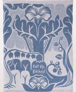 Lucinda's Wichita Gifts Eat Up, Bitches! Woven Dish Towel