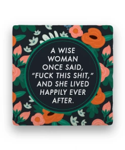 Lucinda's Wichita Gifts Happily Ever After Floral Coaster