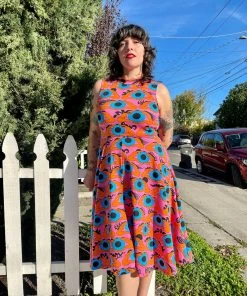 Lucinda's New Psychedelic Eyes Dahlia Dress By Nooworks