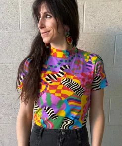 Lucinda's New Party Time Mock Neck By Nooworks