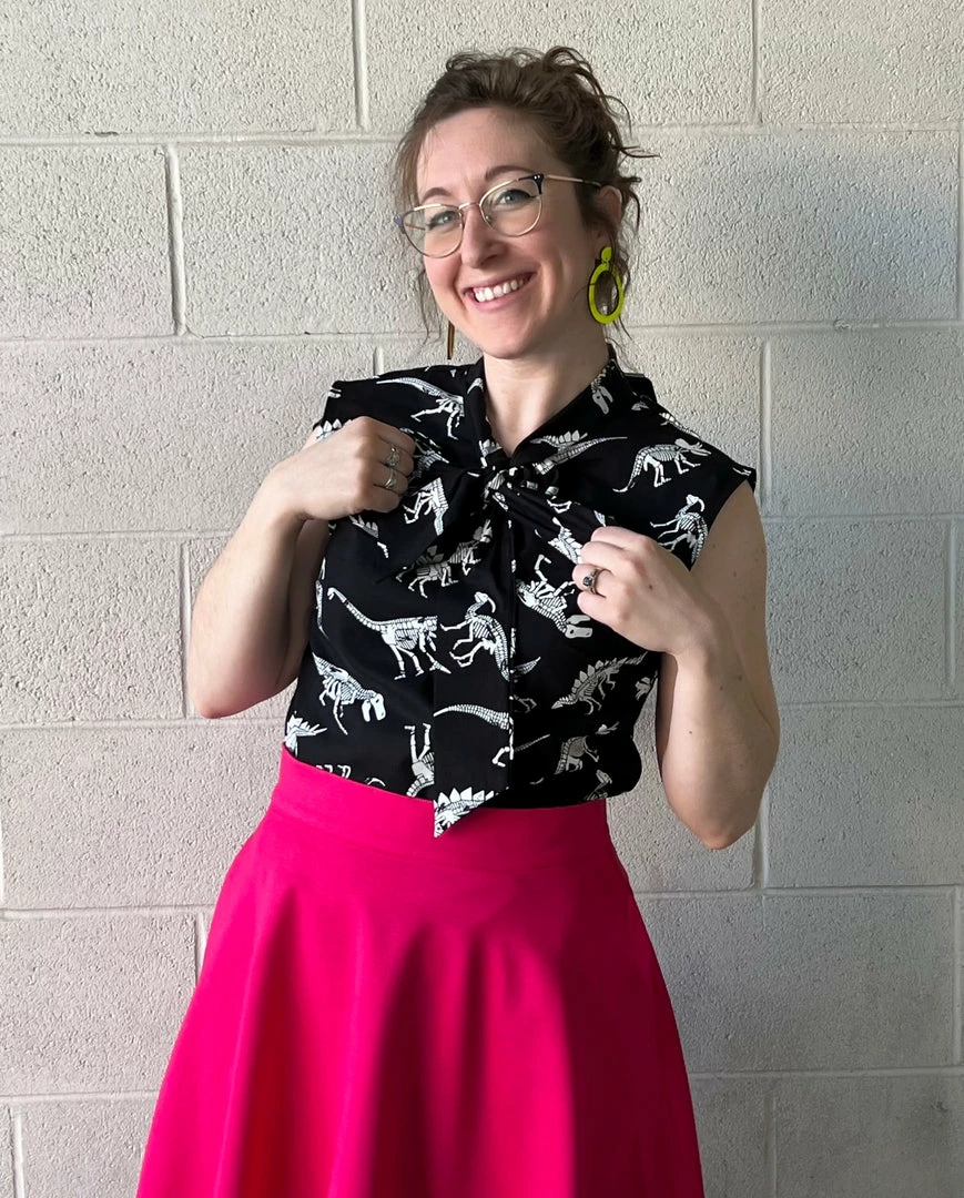 Lucinda's Glow In The Dark Fossils Bow Top New 3 Lucinda's Glow In The Dark Fossils Bow Top New