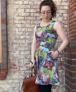 Lucinda's Forest Animals Skater Dress New