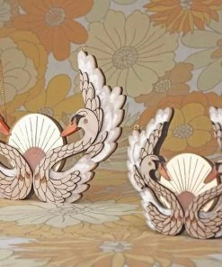 Lucinda's New Pearl Sunset Swimmers Swan Statement Necklace