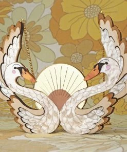 Lucinda's Sunset Swimmers Swan Statement Necklace New