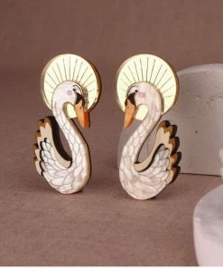Lucinda's New Sunset Swimmers Swan Post Earrings