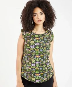 Lucinda's Awesome Blossoms Muscle Tee By Nooworks New