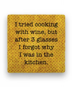 Lucinda's Wichita Gifts Cooking With Wine Coaster