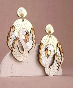 Lucinda's New Swan Sunset Plume Statement Earrings 9 Lucinda's New Swan Sunset Plume Statement Earrings