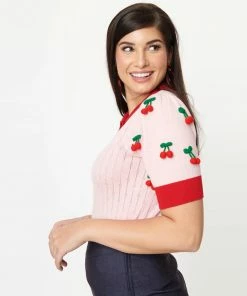 Lucinda's New Pink & Cherry Prim & Pretty Sweater