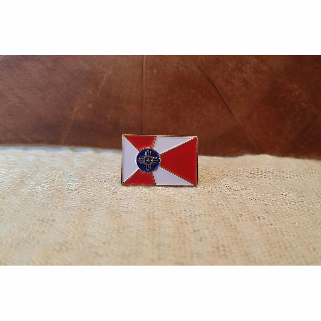 Lucinda's Wichita Flag Lapel Pin 4 Lucinda's Wichita Flag Lapel Pin