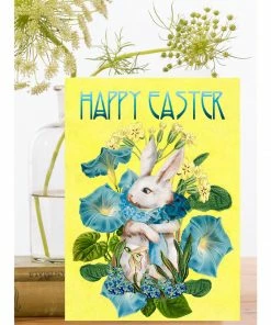 Lucinda's New Floral Easter Rabbit Card