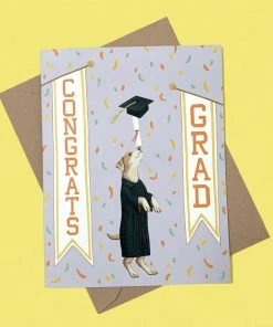 Lucinda's New Balancing Dog Grad Card