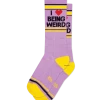 Lucinda's I β€οΈ Being Weird Unisex Socks 1 Lucinda's I β€οΈ Being Weird Unisex Socks