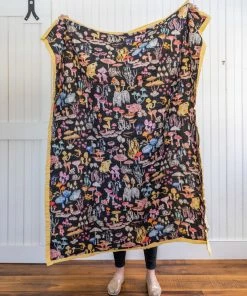 Lucinda's Mushroom Magic Kantha Quilt New