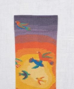 Lucinda's Sunset Birds Socks