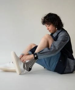 Lucinda's Black & White Striped Socks