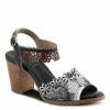 Lucinda's Black Multi Floradacious Sandal New