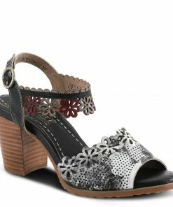 Lucinda's Black Multi Floradacious Sandal New