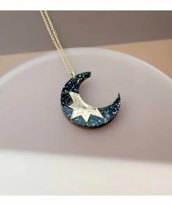 Lucinda's Black Crescent Moon Necklace