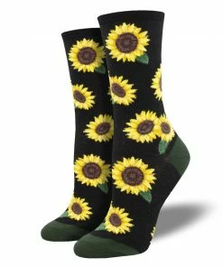 Lucinda's Sunflower Women's Socks Black