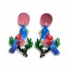 Lucinda's Bluebird On Branch Earrings New