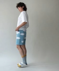 Lucinda's Blue Mustard Striped Socks New