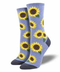Lucinda's New Sunflower Women's Socks Blue