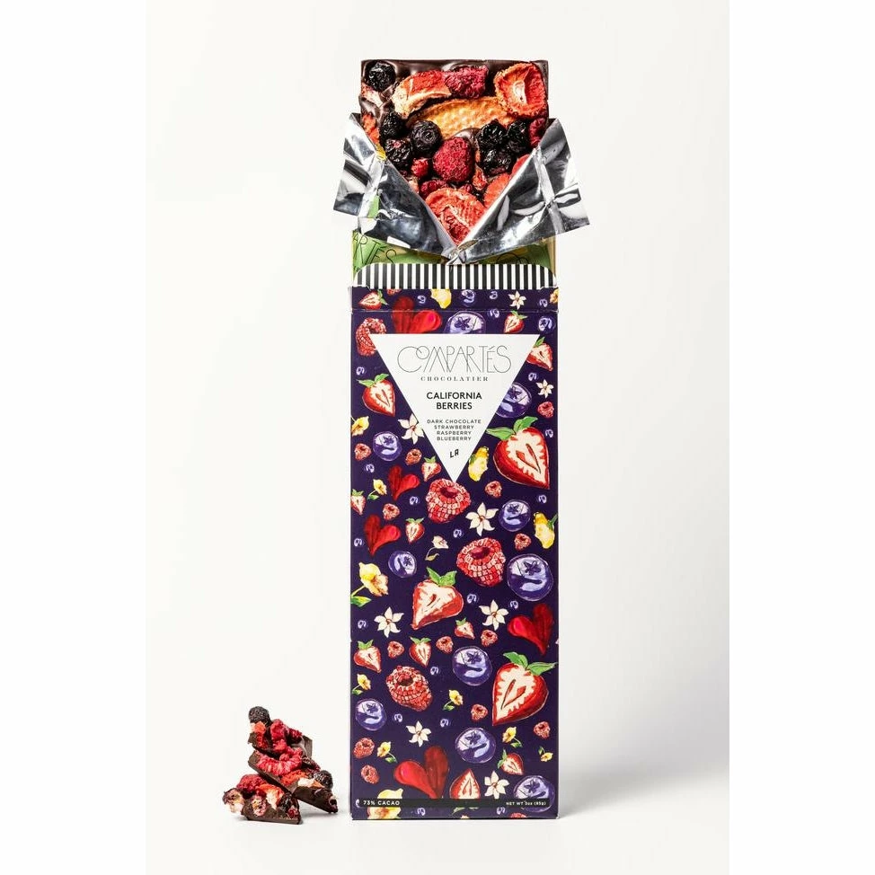 Lucinda's New California Berries Dark Chocolate Bar 4 Lucinda's New California Berries Dark Chocolate Bar