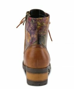 Lucinda's Camel Floral Marty Boots New