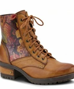 Lucinda's Camel Floral Marty Boots New